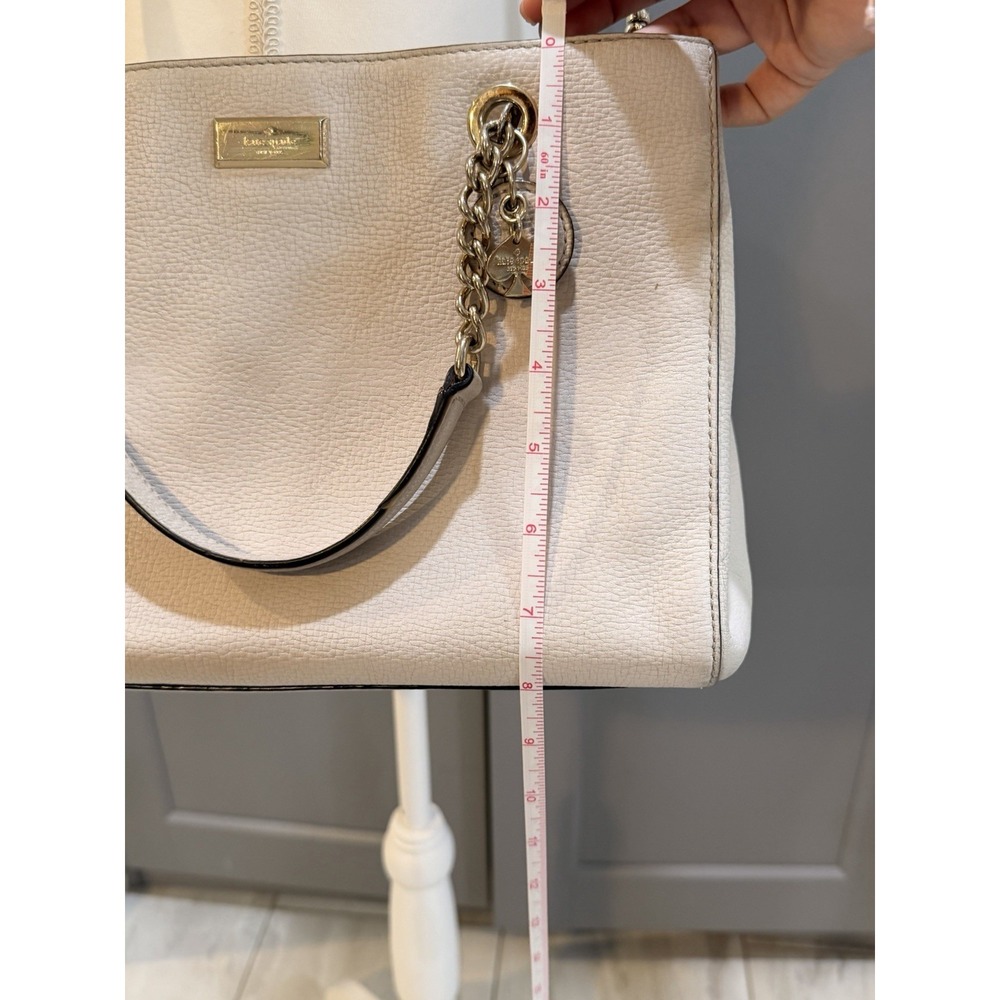 Kate Spade Briar Lane Meena Purse Pink Beige Leather Removable Shoulder Strap - Picture 3 of 14